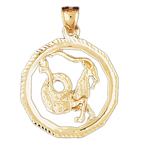 14K GOLD ZODIAC CHARM - CAPRICORN #9341