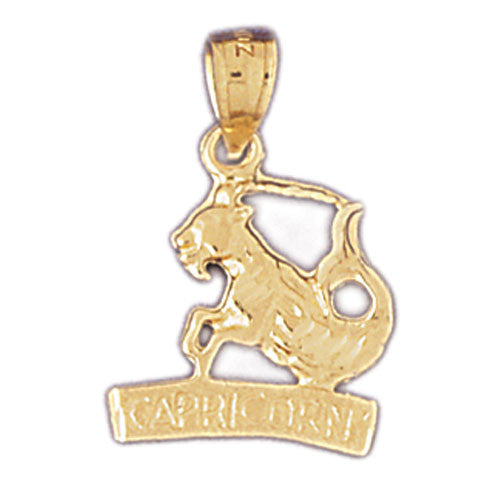 14K GOLD ZODIAC CHARM - CAPRICORN #9376