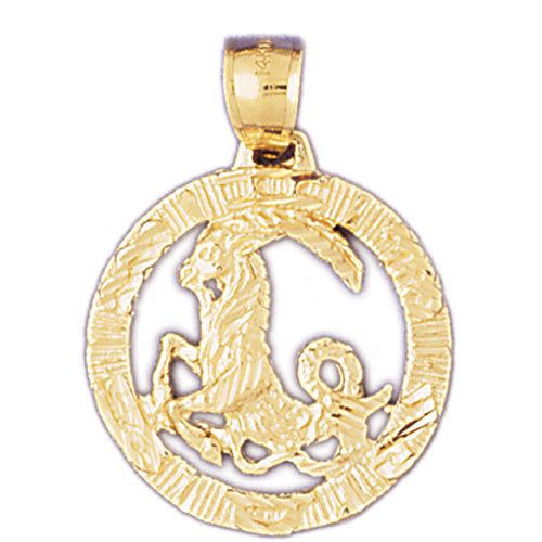 14K GOLD ZODIAC CHARM - CAPRICORN #9389