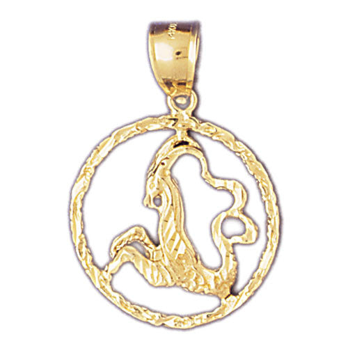 14K GOLD ZODIAC CHARM - CAPRICORN #9425