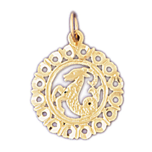 14K GOLD ZODIAC CHARM - CAPRICORN #9437