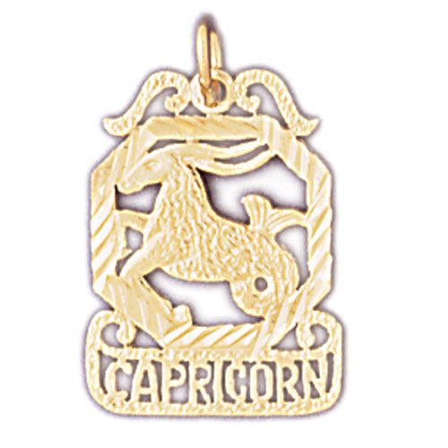 14K GOLD ZODIAC CHARM - CAPRICORN #9461