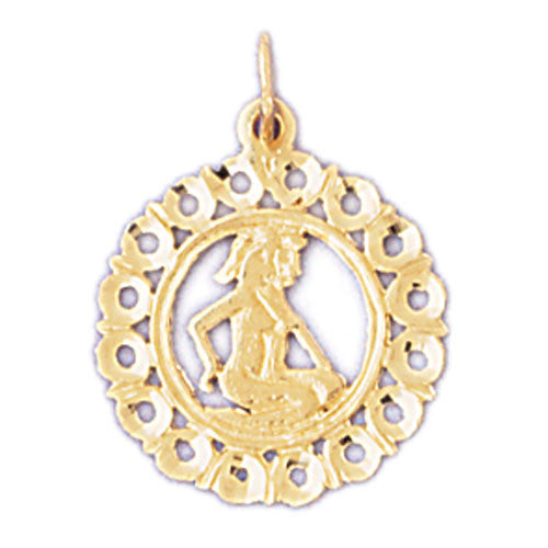 14K GOLD ZODIAC CHARM - GEMINI #9442
