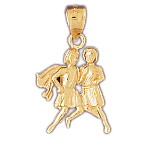 14K GOLD ZODIAC CHARM - GEMINI #9454