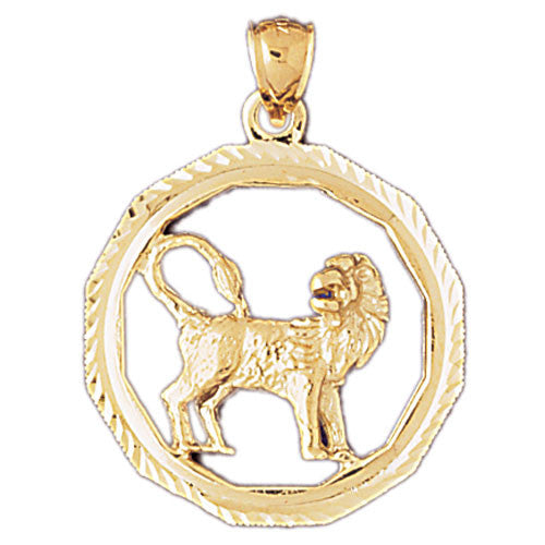 14K GOLD ZODIAC CHARM - LEO #9348