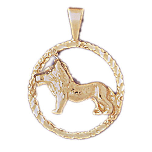 14K GOLD ZODIAC CHARM - LEO #9360