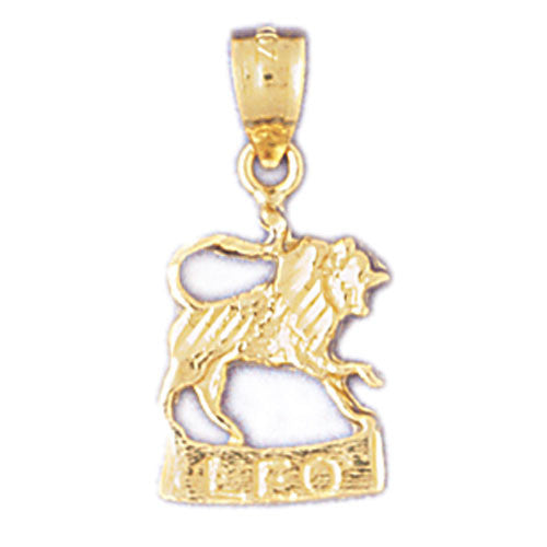 14K GOLD ZODIAC CHARM - LEO #9372