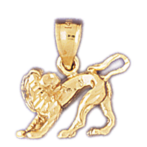 14K GOLD ZODIAC CHARM - LEO #9384