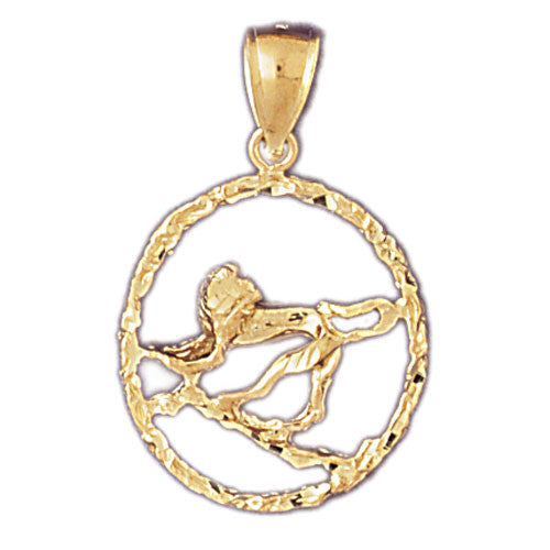 14K GOLD ZODIAC CHARM - LEO #9432
