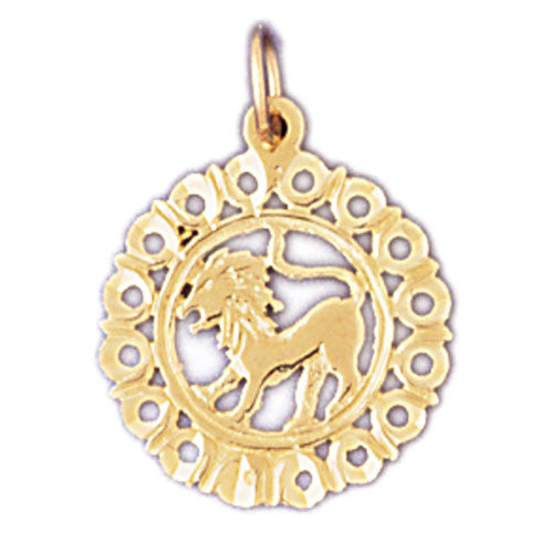 14K GOLD ZODIAC CHARM - LEO #9444