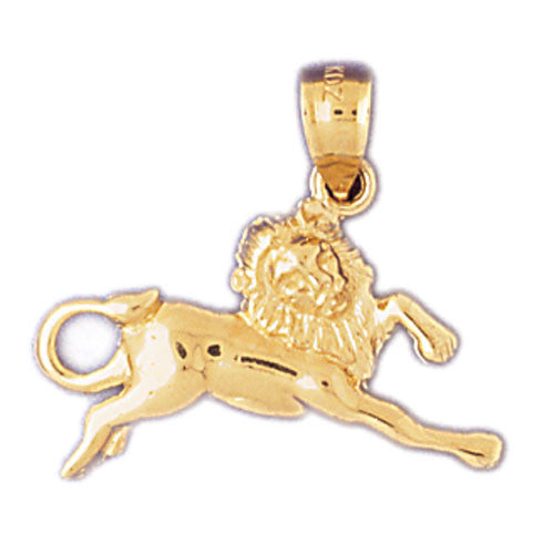 14K GOLD ZODIAC CHARM - LEO #9456