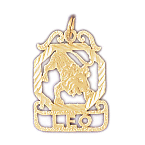 14K GOLD ZODIAC CHARM - LEO #9468