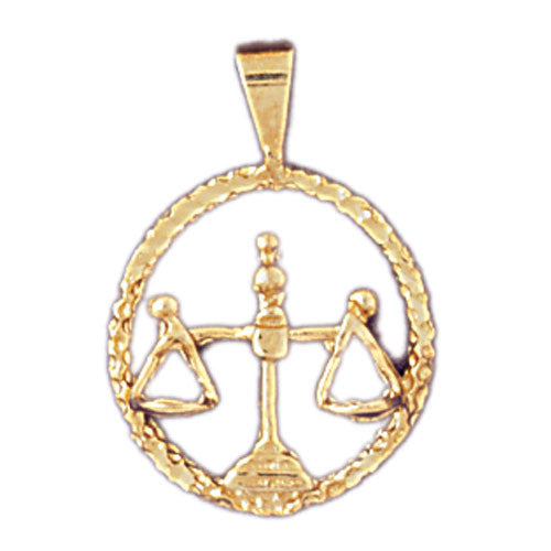 14K GOLD ZODIAC CHARM - LIBRA #9362