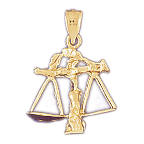 14K GOLD ZODIAC CHARM - LIBRA #9386