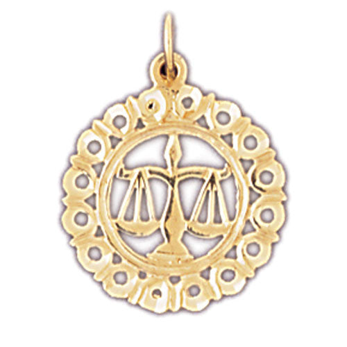 14K GOLD ZODIAC CHARM - LIBRA #9446