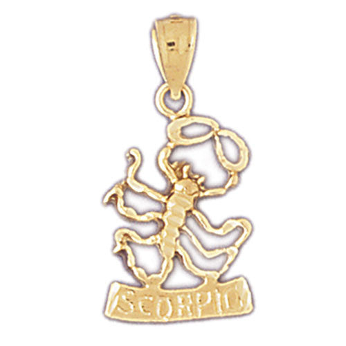 14K GOLD ZODIAC CHARM - SCORPIO #9375