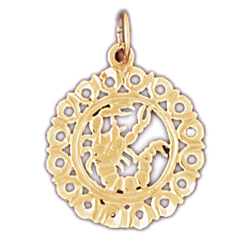 14K GOLD ZODIAC CHARM - SCORPIO #9447