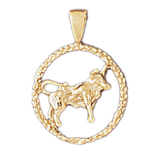 14K GOLD ZODIAC CHARM - TAURUS #9357
