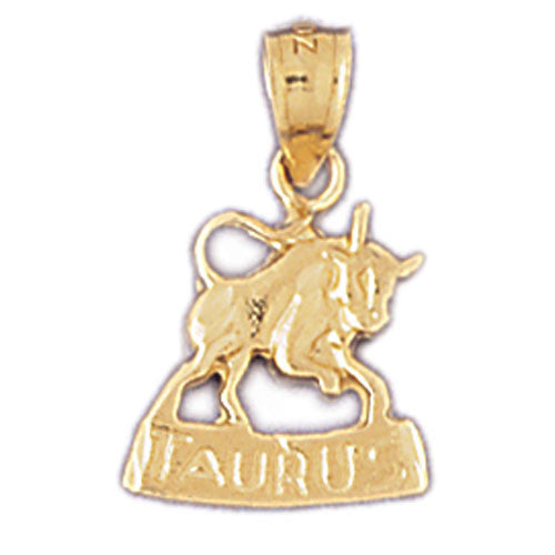 14K GOLD ZODIAC CHARM - TAURUS #9369