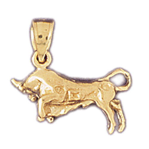 14K GOLD ZODIAC CHARM - TAURUS #9381