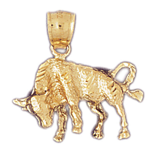 14K GOLD ZODIAC CHARM - TAURUS #9417