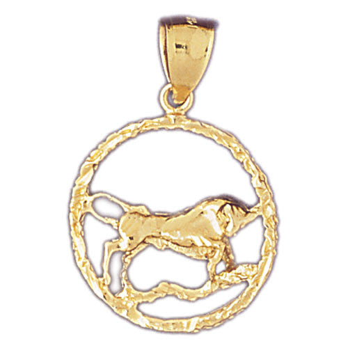 14K GOLD ZODIAC CHARM - TAURUS #9429