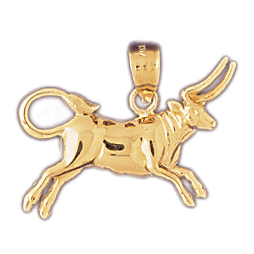 14K GOLD ZODIAC CHARM - TAURUS #9453