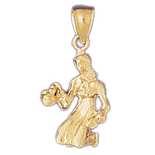 14K GOLD ZODIAC CHARM - VIRGO #9421