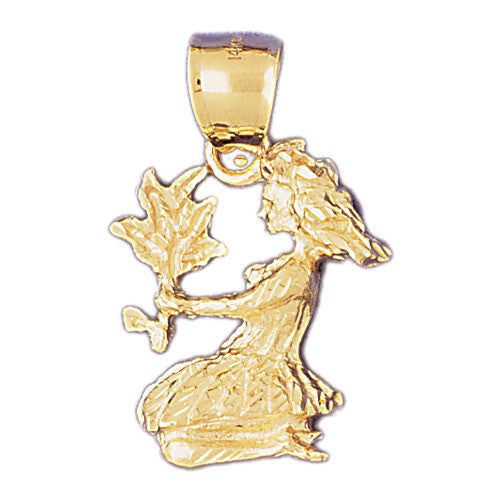 14K GOLD ZODIAC CHARM - VIRGO #9505