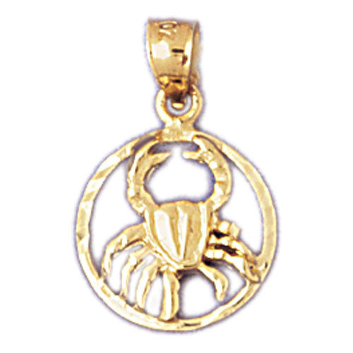 14K GOLD ZODIAC CHARM -CANCER #9407