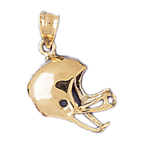14K SOLID GOLD SPORT CHARM - FOOTBALL HELMET # 3199