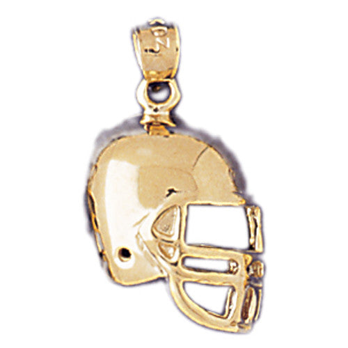 14K SOLID GOLD SPORT CHARM - FOOTBALL HELMET #3200