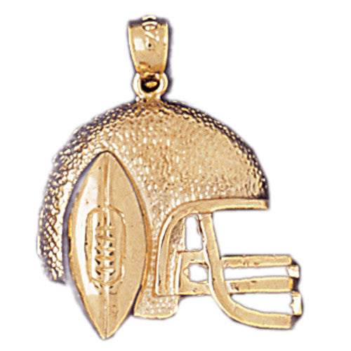 14K SOLID GOLD SPORT CHARM - FOOTBALL HELMET #3201