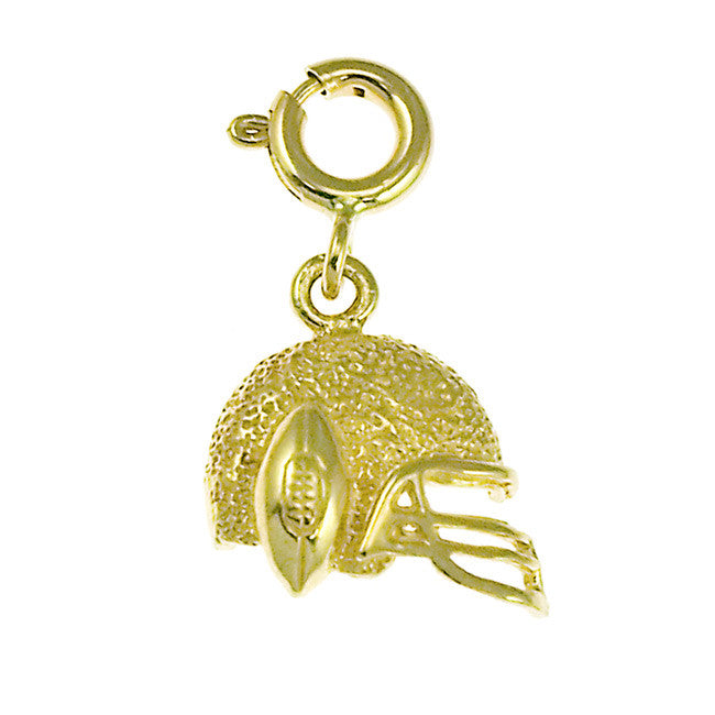 14K SOLID GOLD SPORT CHARM - FOOTBALL HELMET # 3202