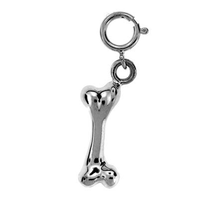 14K WHITE GOLD ANIMAL CHARM - BONE #11137