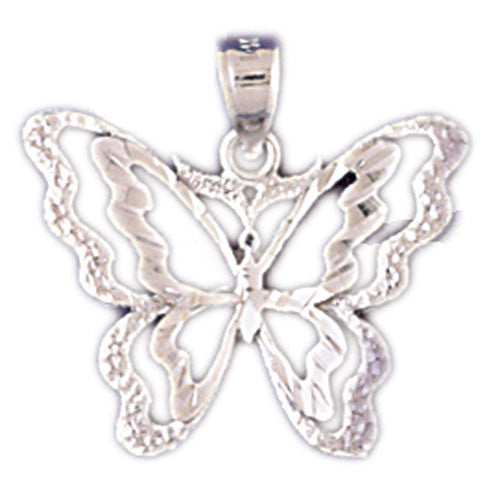 14K WHITE GOLD ANIMAL CHARM - BUTTERFLY #11101