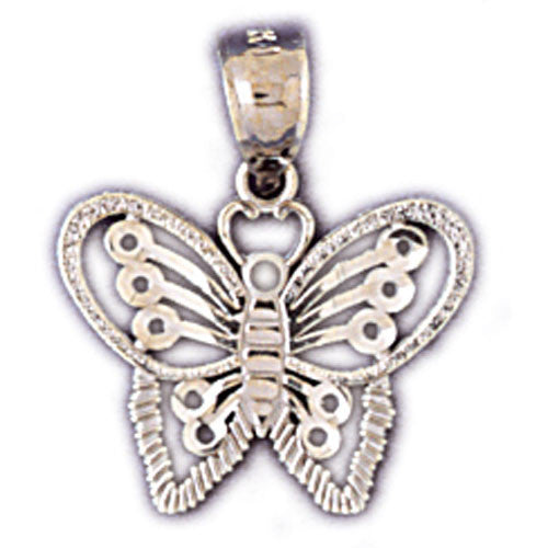 14K WHITE GOLD ANIMAL CHARM - BUTTERFLY #11102