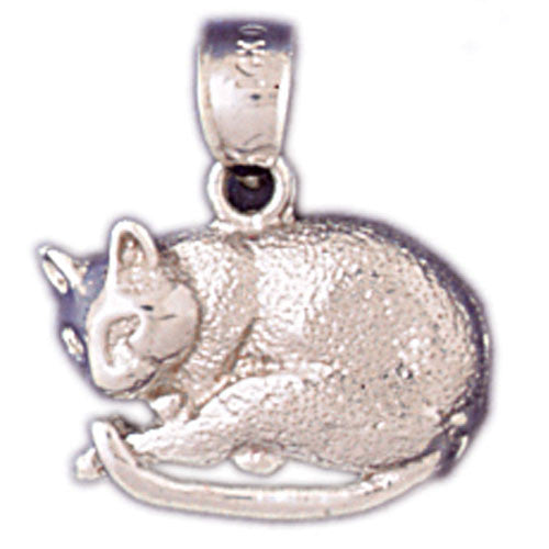 14K WHITE GOLD ANIMAL CHARM - CAT #11142