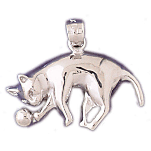 14K WHITE GOLD ANIMAL CHARM - CAT #11143
