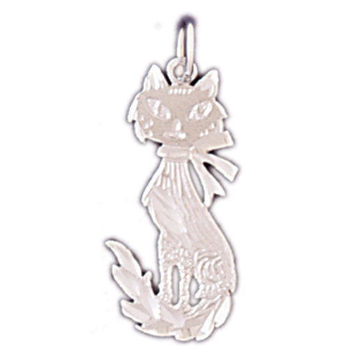 14K WHITE GOLD ANIMAL CHARM - CAT #11144