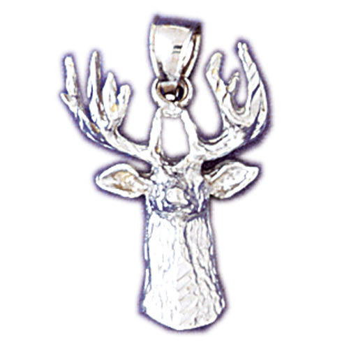 14K WHITE GOLD ANIMAL CHARM - DEER #11071
