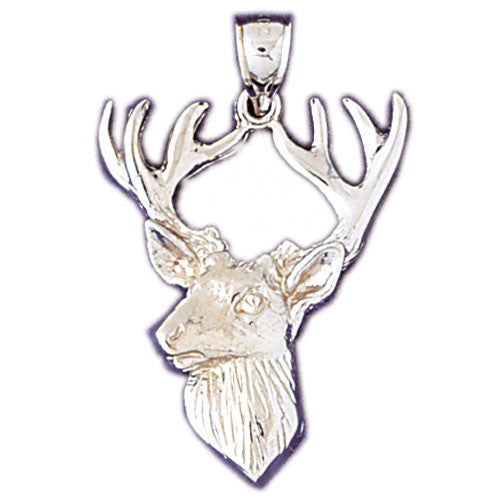 14K WHITE GOLD ANIMAL CHARM - DEER #11073