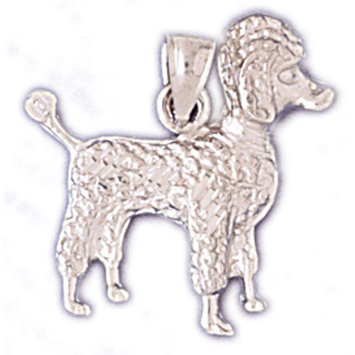 14K WHITE GOLD ANIMAL CHARM - DOG #11129