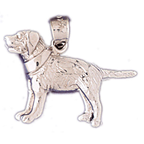 14K WHITE GOLD ANIMAL CHARM - DOG #11131