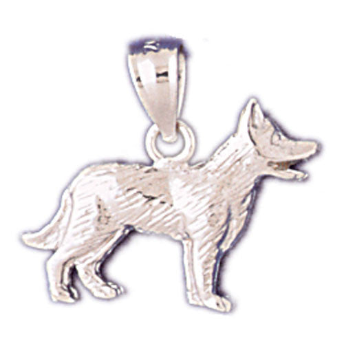 14K WHITE GOLD ANIMAL CHARM - DOG #11132