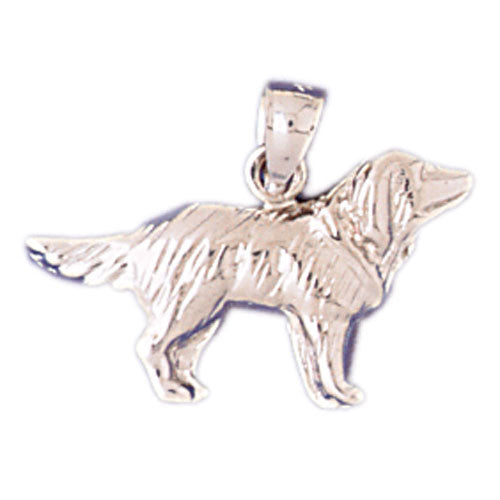 14K WHITE GOLD ANIMAL CHARM - DOG #11133