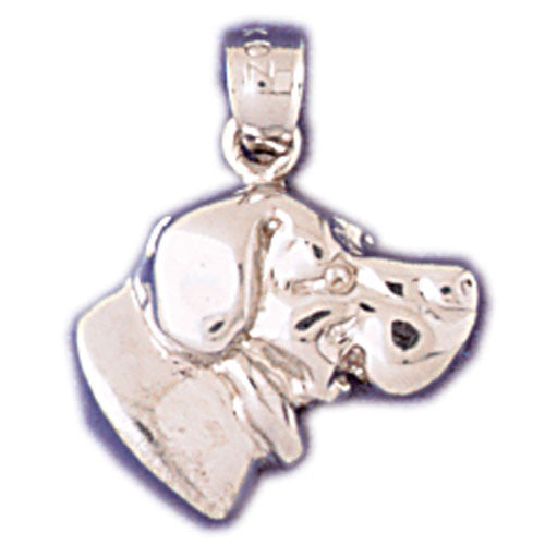 14K WHITE GOLD ANIMAL CHARM - DOG #11134