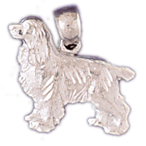 14K WHITE GOLD ANIMAL CHARM - DOG #11136