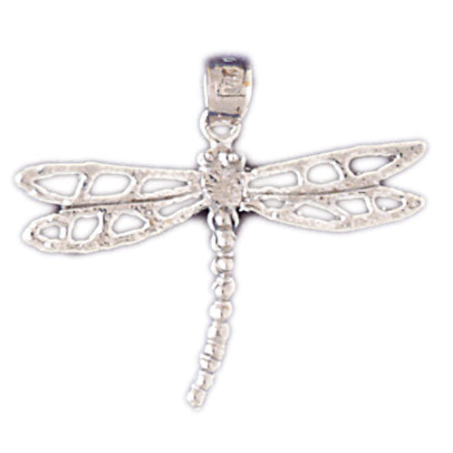 14K WHITE GOLD ANIMAL CHARM - DRAGONFLY #11108