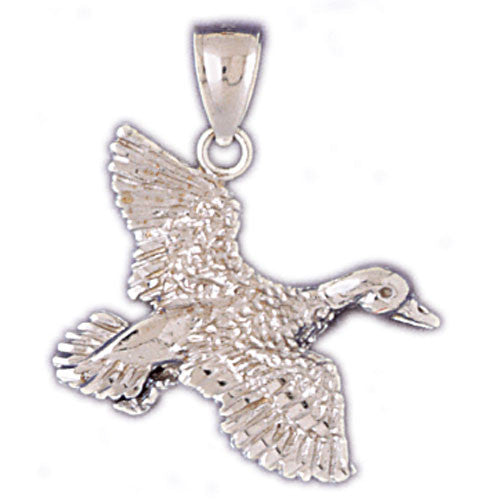 14K WHITE GOLD ANIMAL CHARM - DUCK #11098